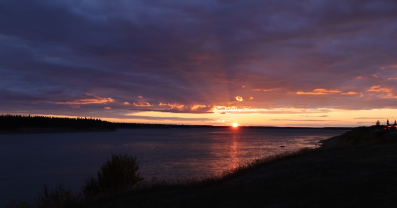 2024.09.09 Sunset at Fort Providence (Drone)